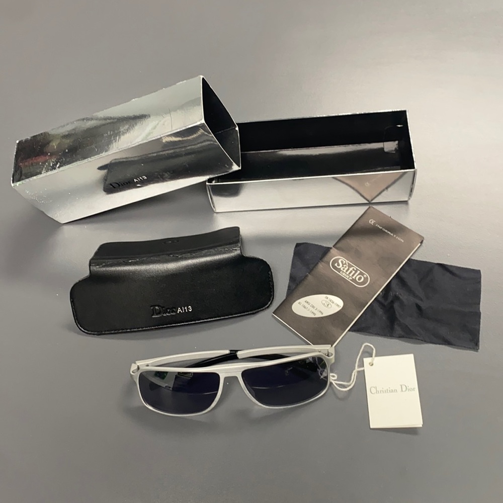 AUTHENTIC CHRISTIAN DIOR HOMME SUNGLASSES AL 13 Aluminum NWT BRSHED SILVER FRAME